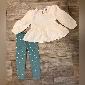 Old Navy Cream Peplum Top
